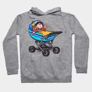 Cartoon Baby In Carriage Hoodie